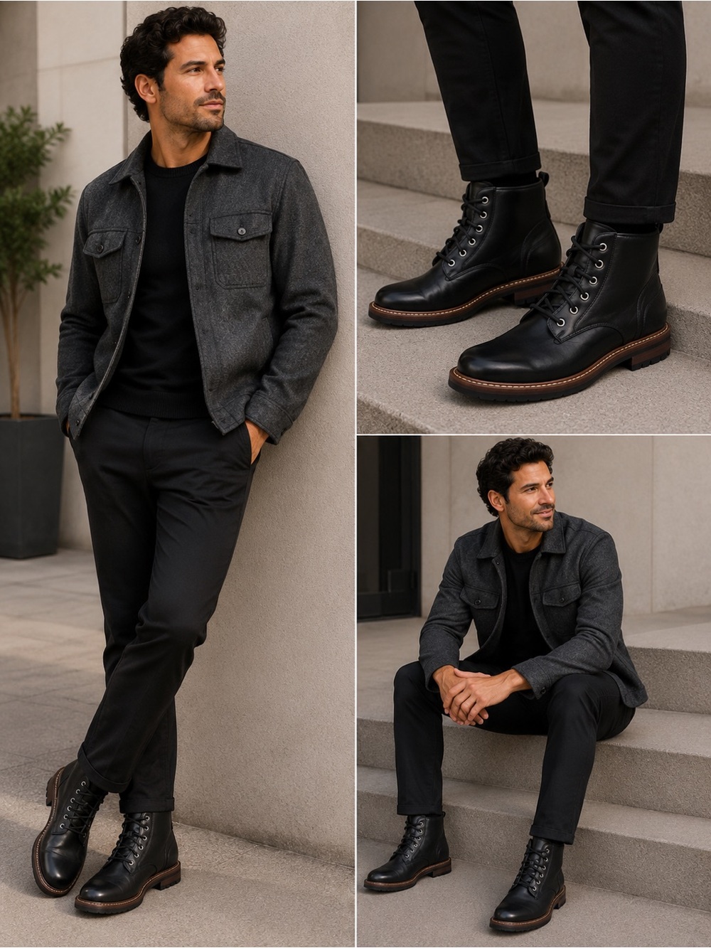 Nautica Men's Lace Up Dress Casual Boots Oxford Combat Size 7.5 NEW #H768